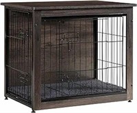 Dwanton Dog Crate Furniture With Cushion, Wooden