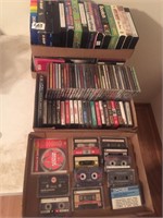 CDs, VHS tape's, cassette tapes.