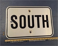 SOUTH Retired Metal Sign