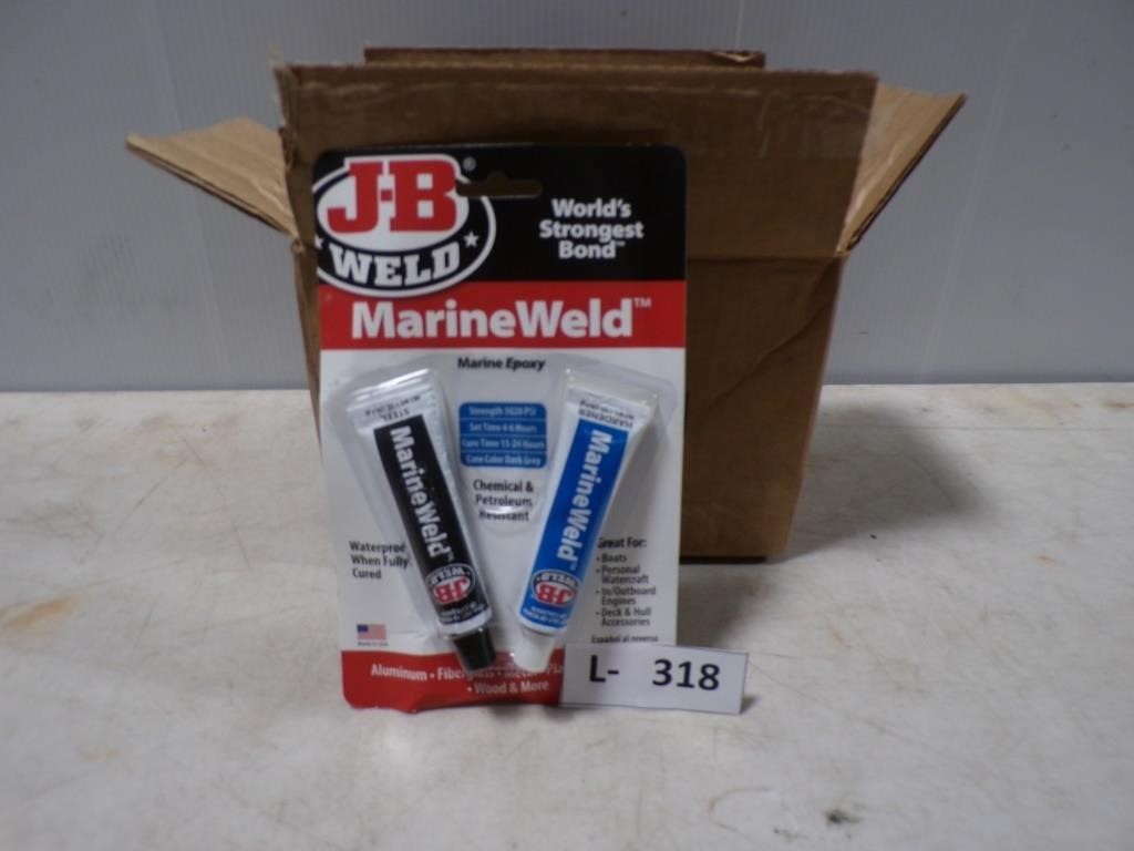 1 BOX W/ 6 CARDS OF JB WELD MARINE WELD