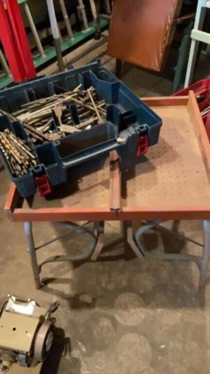 Storage Work Table w/  Bosch Case Mixed Tools