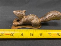 Iron squirrel door knocker