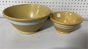 Two Stoneware Mixing Bowls