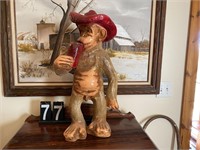 Large Whimsical Beer Drinking Monkey