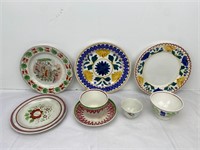 Lot of Antique Dutch Porcelain Dishes & Cups
