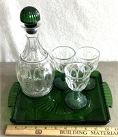 Vintage liquor serving glassware