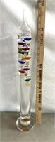 Galileo glass thermometer