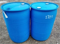 2--Plastic 55 Gallon Barrels