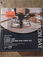 Hampton Bay 2-Light LED caged ceiling fan light
