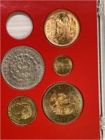 Silver Mexican Coin Set (6 coins) many BU