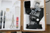 10AL LTO New York Microscope in Wood Case