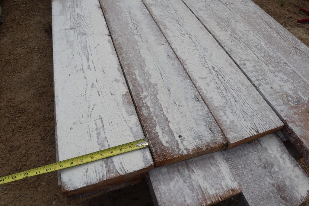 Pallet of 2 By 8 Wood Whitewashed 9ft Boards