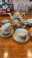Vintage handpainted luster ware miniature teaset,