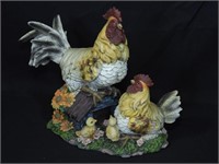 Rooster and Hen Statue