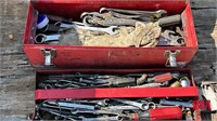 Red Tool Box with Tools