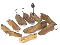 10 Wooden Clog Wall Hanging Hooks