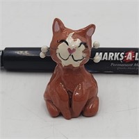Signed Amy Lacombe WhimsiClay Cat Sculpture