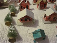 Bd1 645 - Frosted Cardboard Christmas Houses