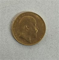 1909 8g GOLD SOVEREIGN GEORGE REX COIN