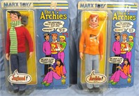 2- VINTAGE 1975 THE ARCHIES 9.25" DOLLS