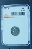 1972 P  10C  MS68  PL   lists 350