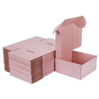 25 Pack 8X8X4 Shipping Boxes  Corrugated Cardboard