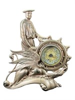 Vintage Sailor & Griffin Metal Clock