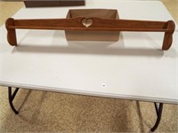 49" Wooden Shelf w/Heart Center Design - Shelf is