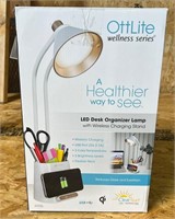 Ottlite LED Desk Lamp w/Wireless Charging, New