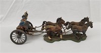 Horse Drawn Wagon W/ Soldiers Diorama Piece