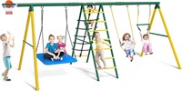 Osoeri Swing Sets for Backyard, 6 in 1 Swing Sets,