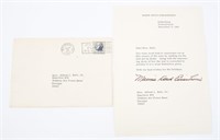 HAND SIGNED 1965 LETTER FROM MAMIE EISENHOWER
