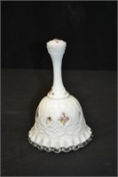 Fenton Accents Milkglass 6" Bell Signed