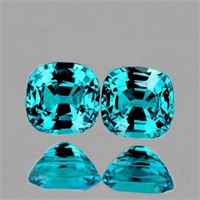 Natural Cambodian Intense Blue Zircon Pair 6.00 MM