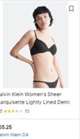 Calvin Klein Sheer Marquisette Demi Unlined Bra