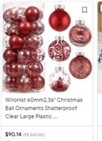 Shatterproof Clear Plastic Christmas Ornaments