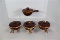 Vintage Hull Oven Proof French Onion Soup Bowls