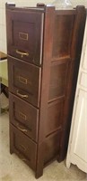 Distinguished 4 drawer wooden filing cabinet