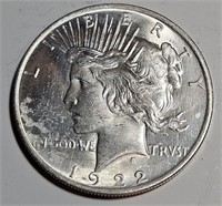1922 AU-BU Peace Silver Dollar