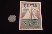 Antique Thistle 11/4 Blanket Victorian Trade Card.