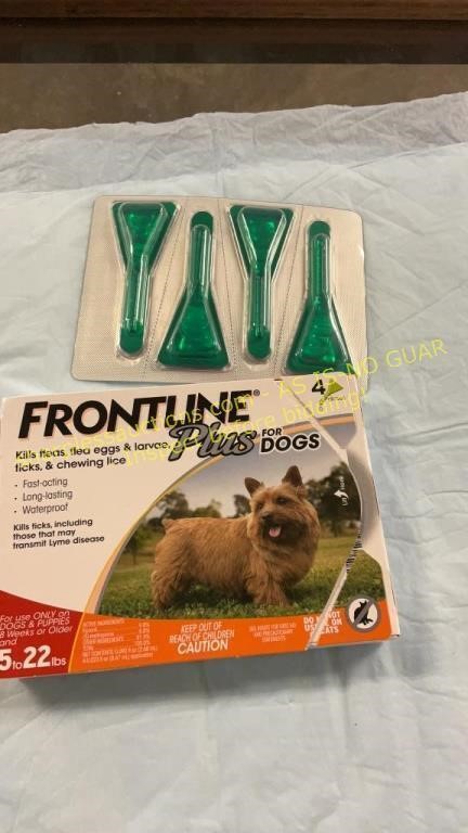 4 doses Frontline Plus Dogs 5-22lbs