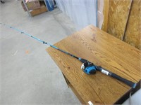 Zebco, splash, fishing rod, and reel