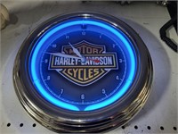 Awesome Harley Davidson Neon Wall Clock