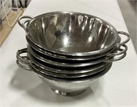 6- stainless colanders