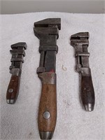 Group of vintage pipe wrenches