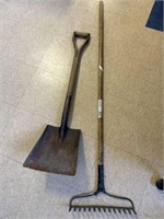 Rake and shovel  40 inch and 54 inch long