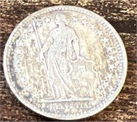 2 Franc Silver Coin  1904