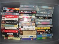 VHS Movie Mega Lot! 130+pc In Storage Tote