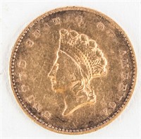 Coin 1855 Indian Princess Small Head $1 Gold Coin