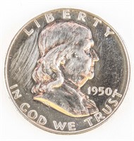 Coin 1950 Franklin Silver Half-Dollar PROOF
